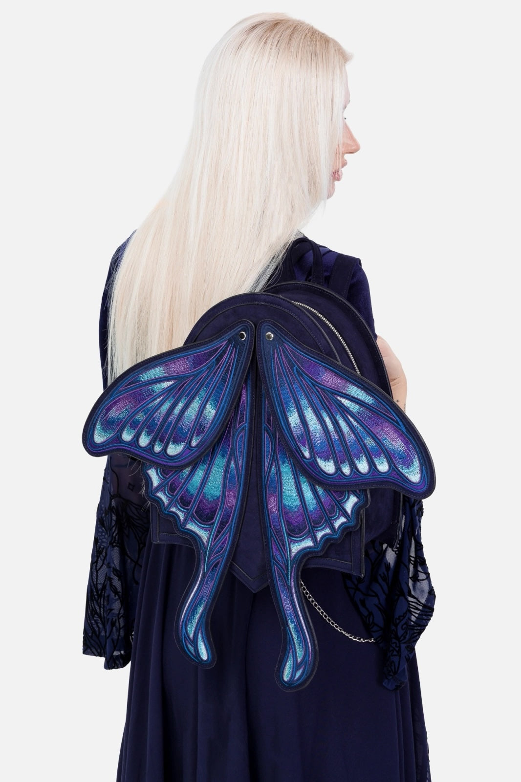 embroidered butterfly wings 3d backpack