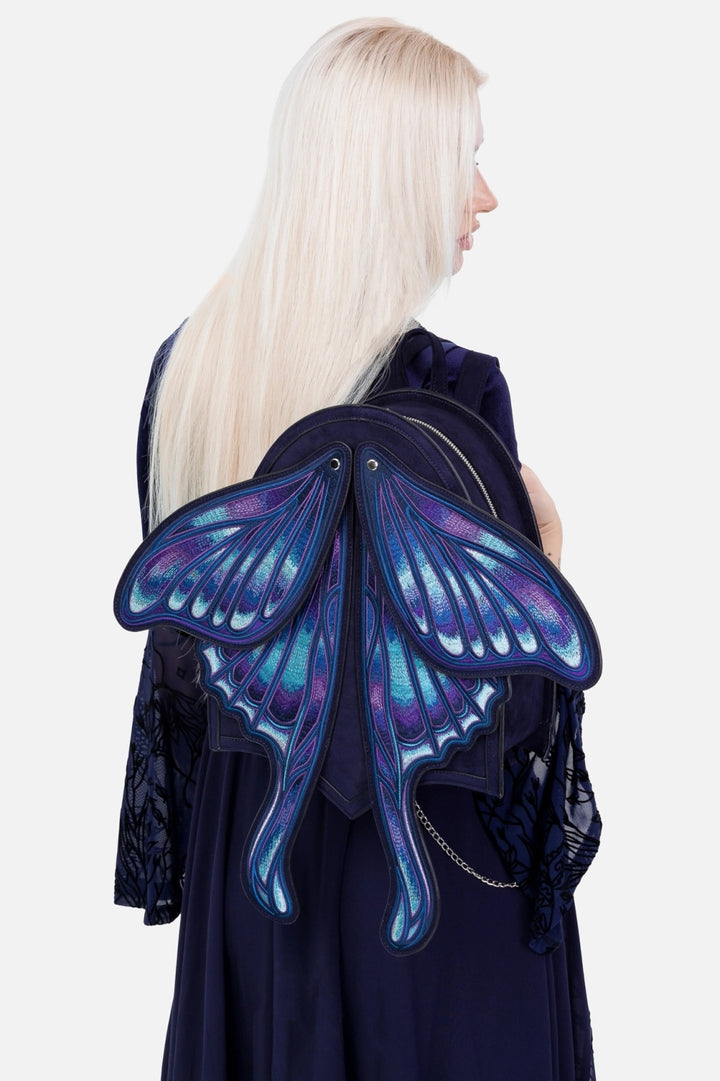 embroidered butterfly wings 3d backpack