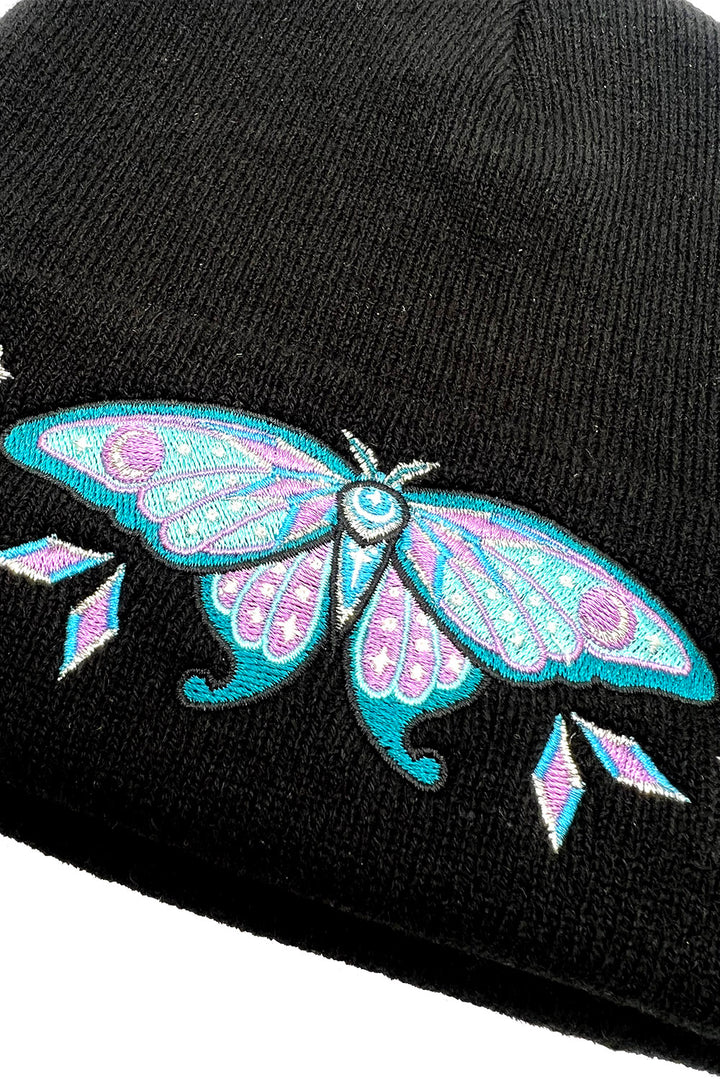 kawaii goth moth beanie hat 