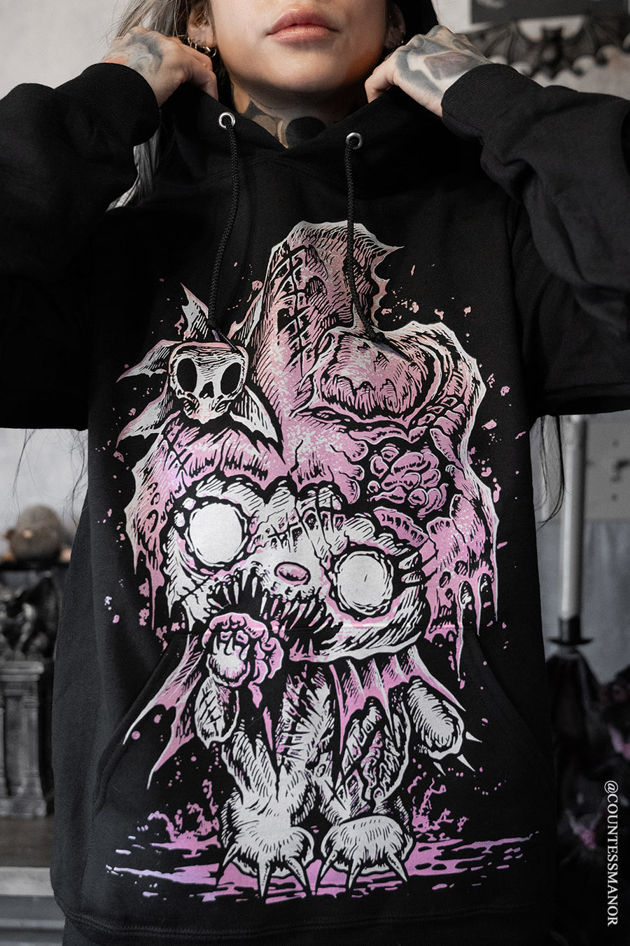 creepy cute zombie hoodie