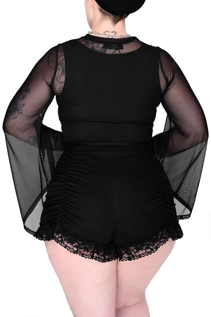 plus size high waisted lolita goth shorts