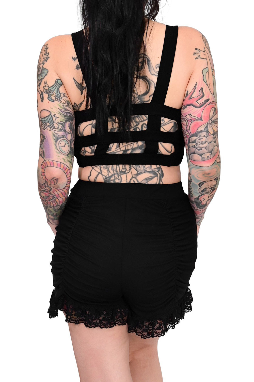 ruffled gothic bloomer shorts