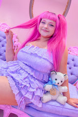 kawaii light pastel purple bloomer shorts by My Violet with bows 