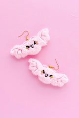 spooky sweet 3d novelty bat plush toy earrings