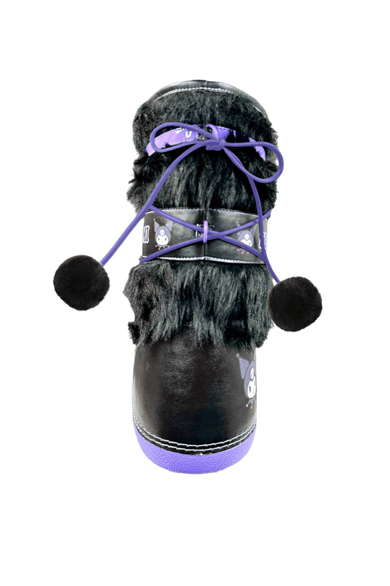 black and purple emo kuromi boots for women