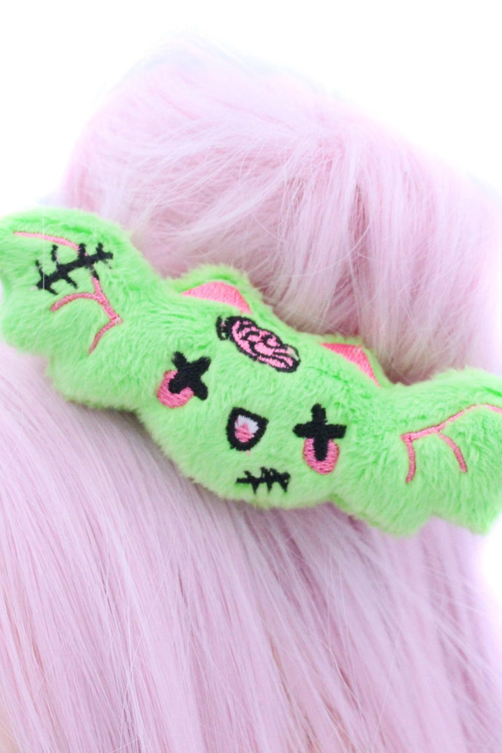 creepy cute bat plush hair clip