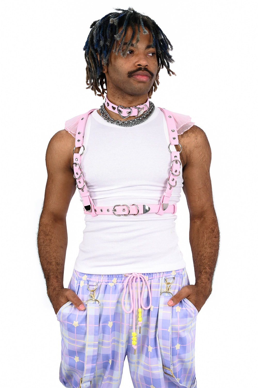 light purple emo harness