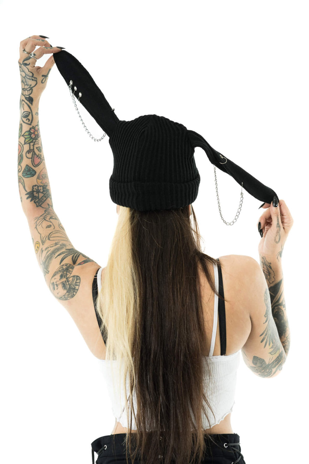 punk piercings beanie hat