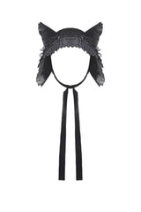 womens ruffled lace kawaii bonnet 