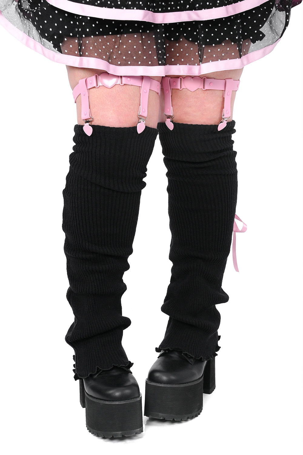 lace-up corset  leg warmers