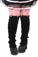lace-up corset  leg warmers