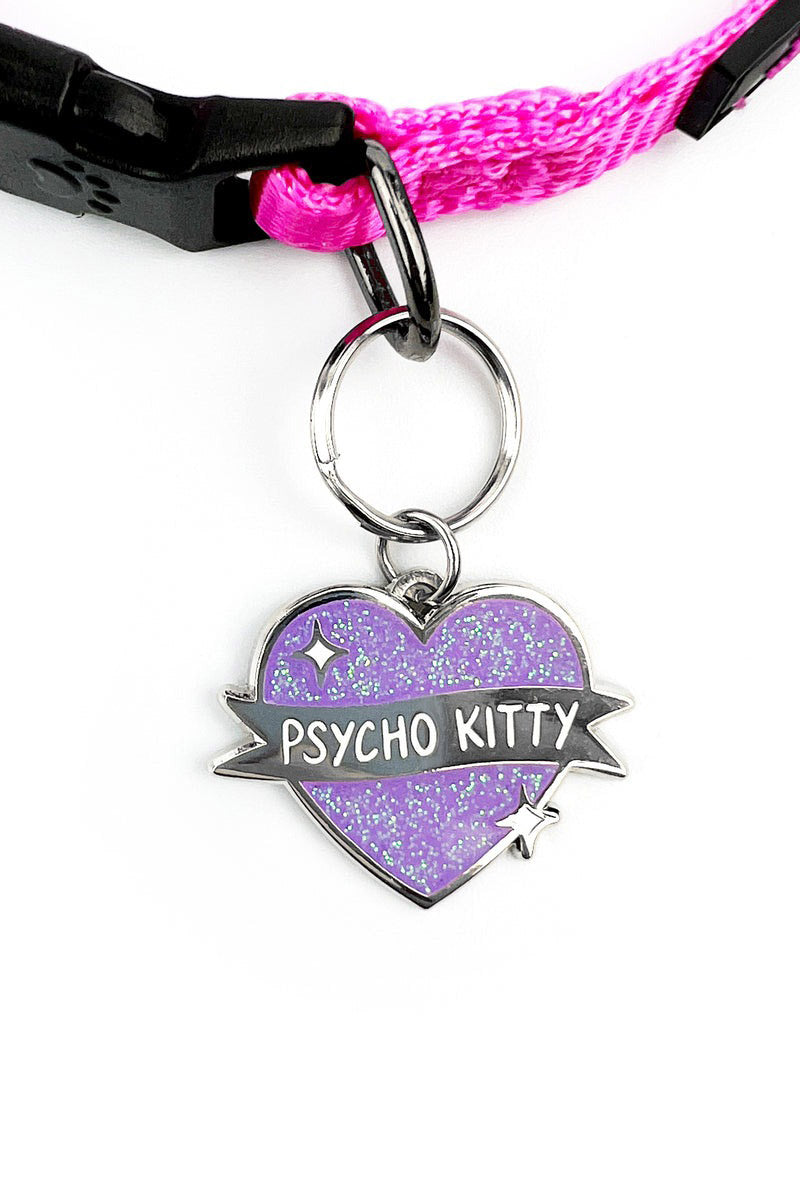 Psycho Kitty Pet Collar Tag