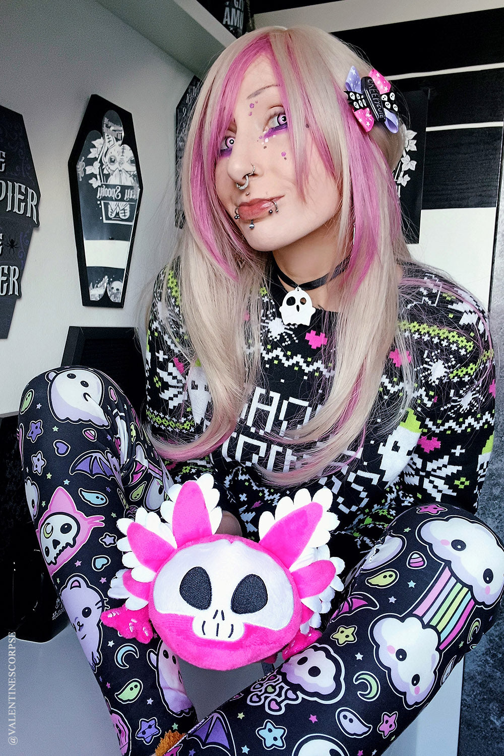 pastel goth plush toy