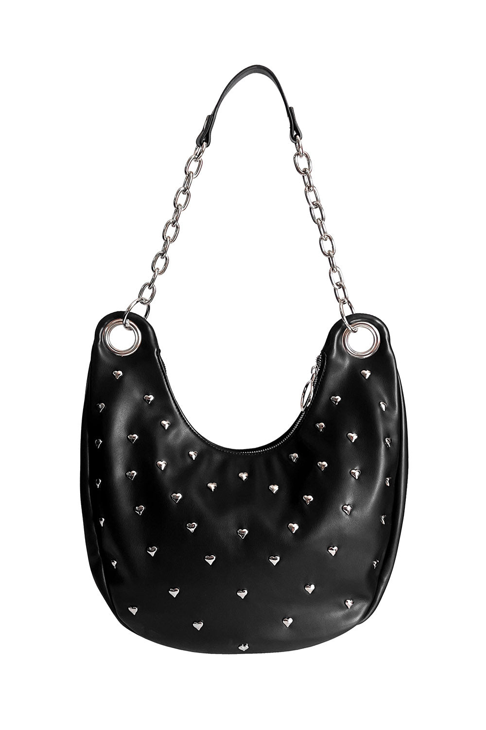 slouchy emo heart stud purse