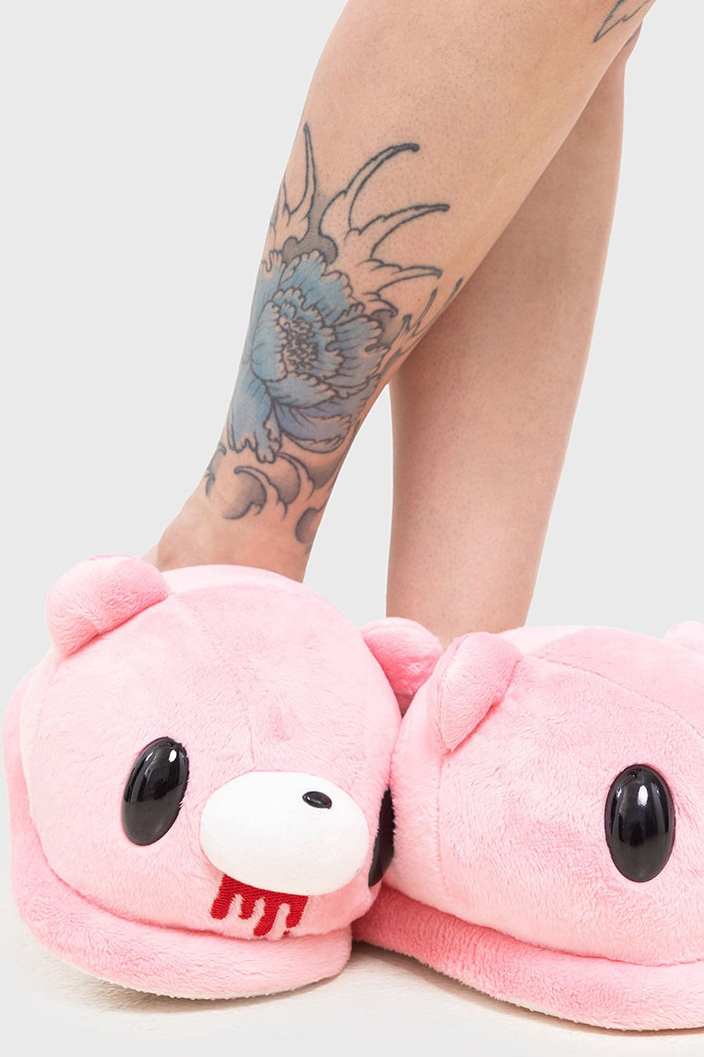 pastel goth gloomy bear slippers