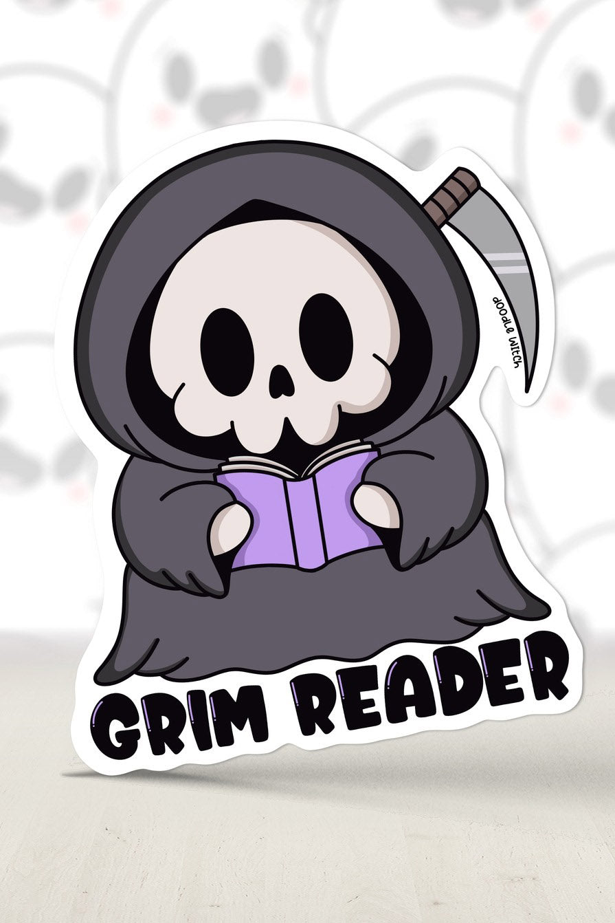 emo grim reaper sticker