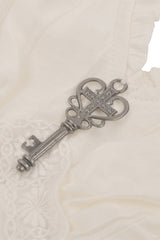 romantic goth blouse with key pendant 