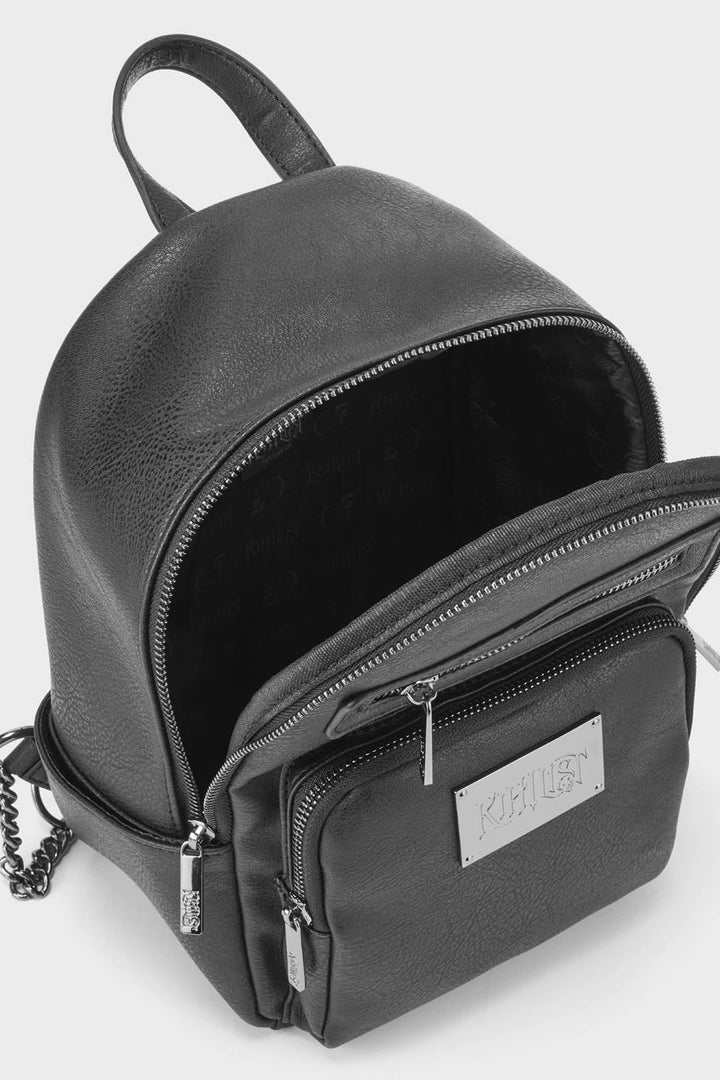 vegan leather small backpack by killstar