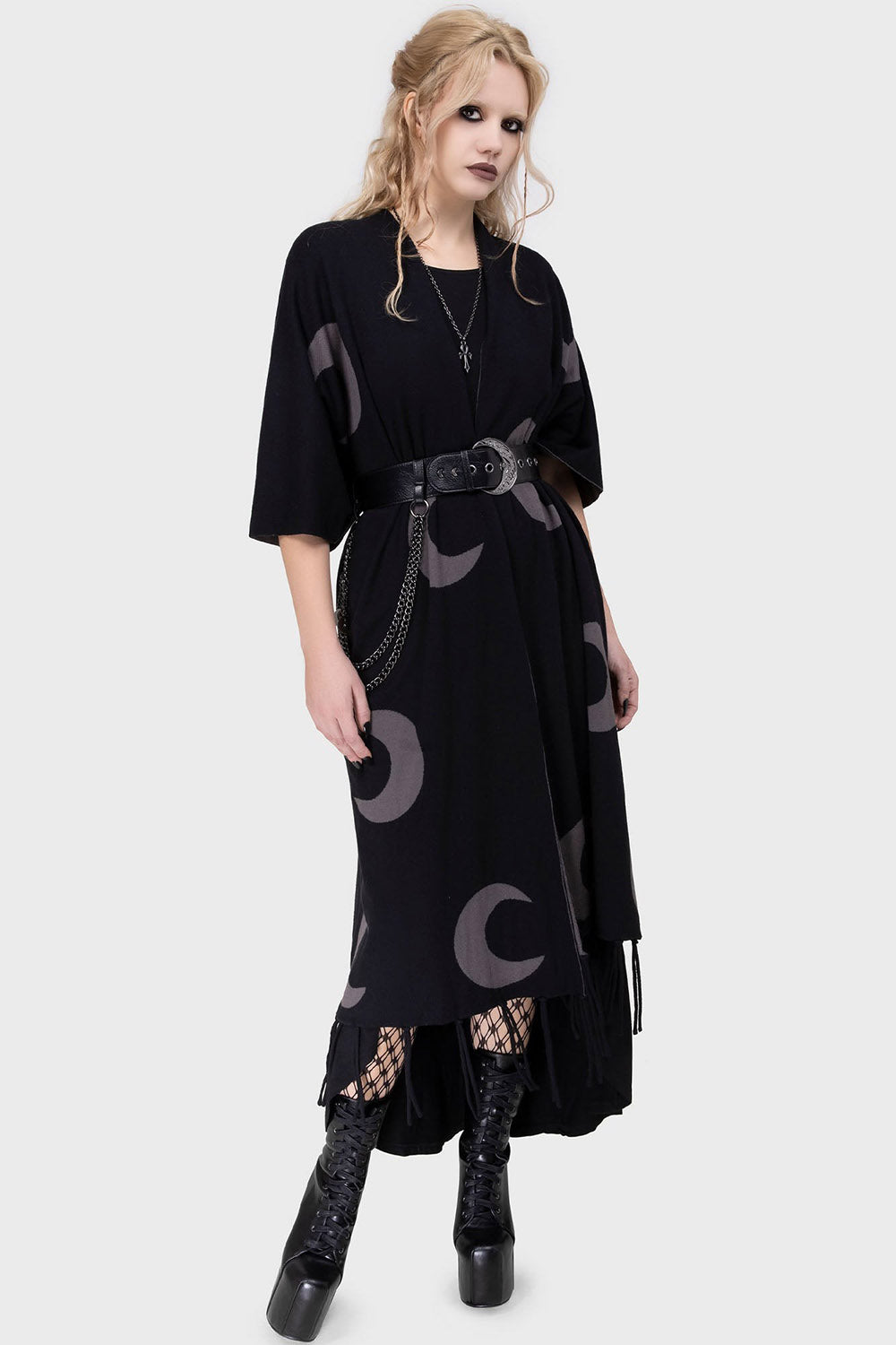 draped chain gothic belt by killstar