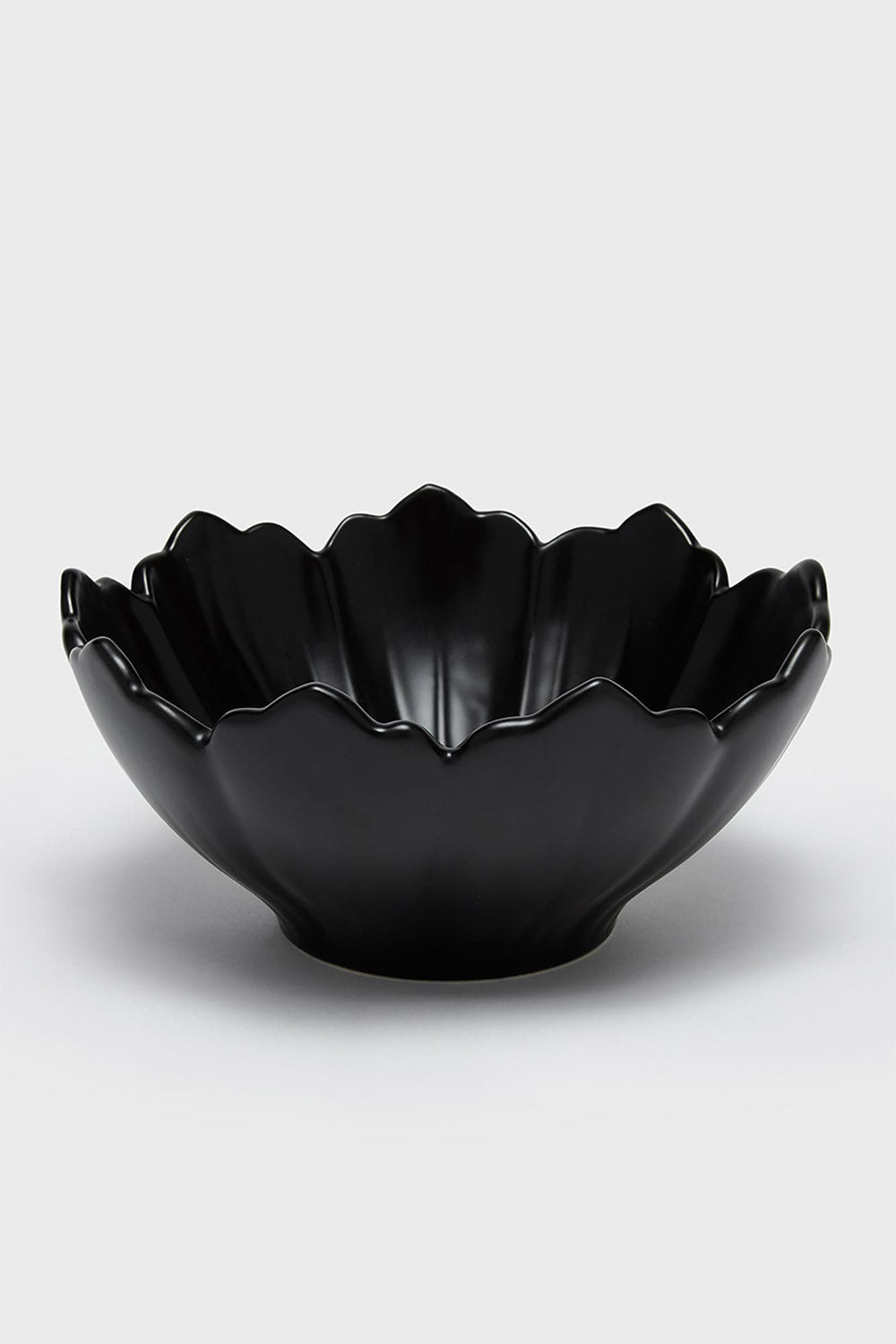 dark cottagecore black flower shaped bowl