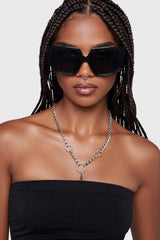 black UV-polarized oversized gothic sunglasses by killstar