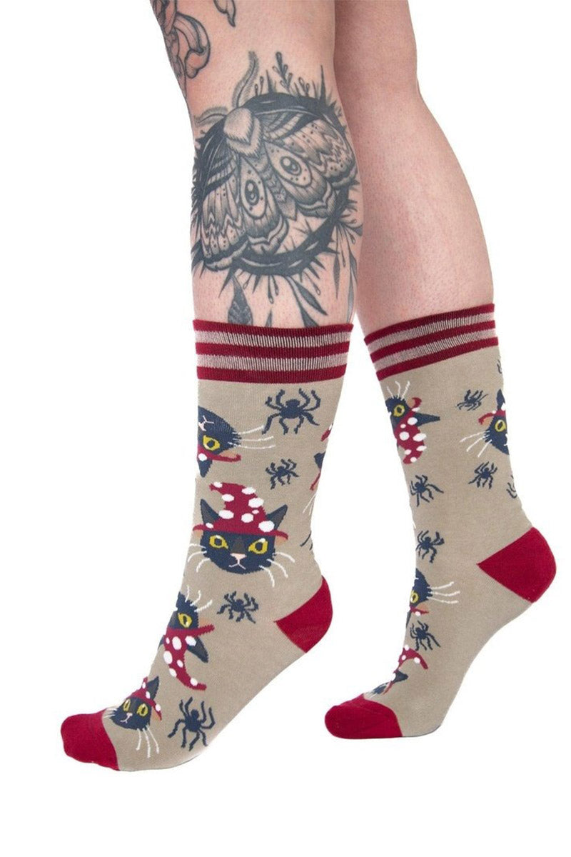 whimsical cat socks