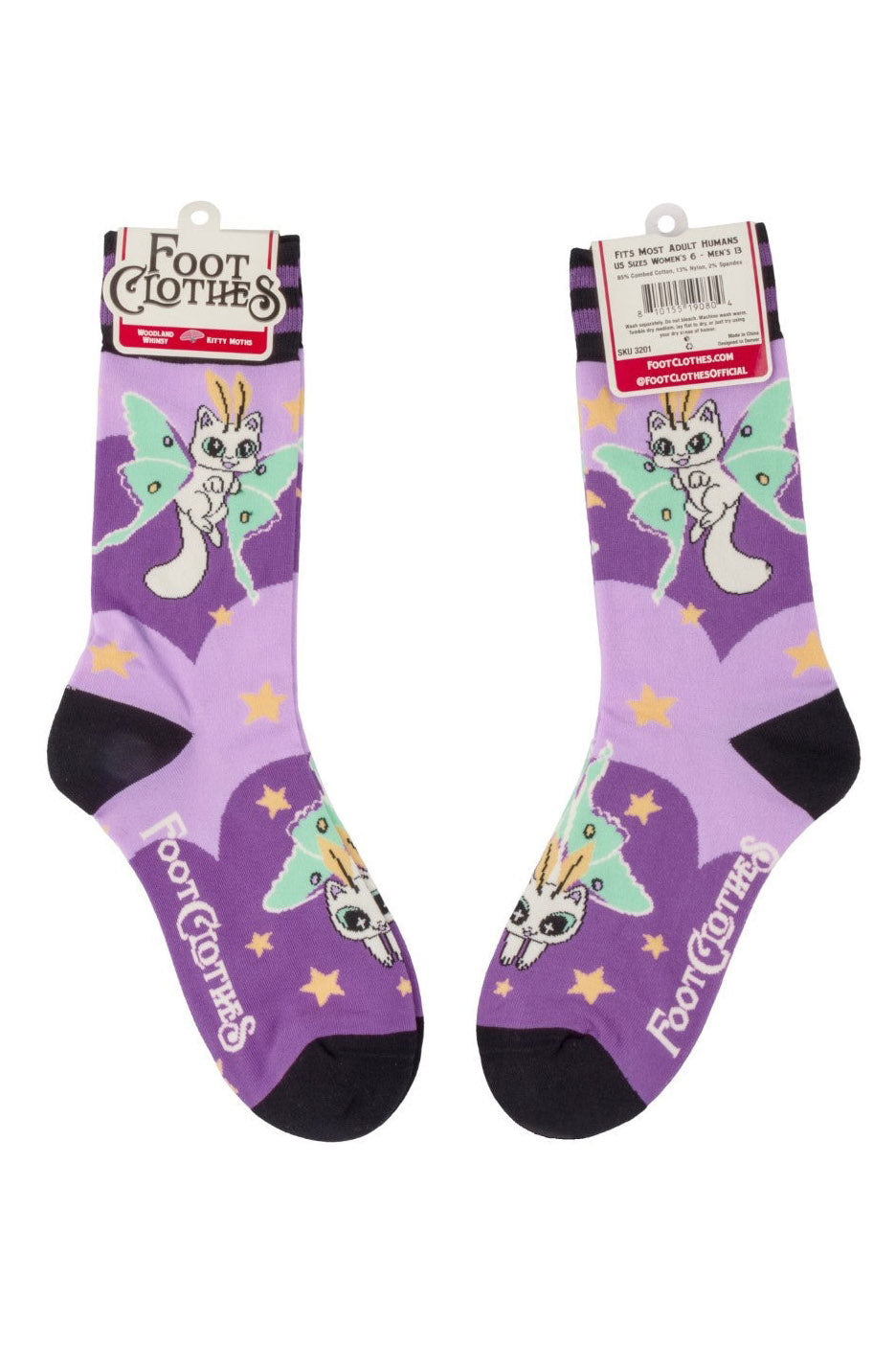 pastel fairy cat socks by footclothes