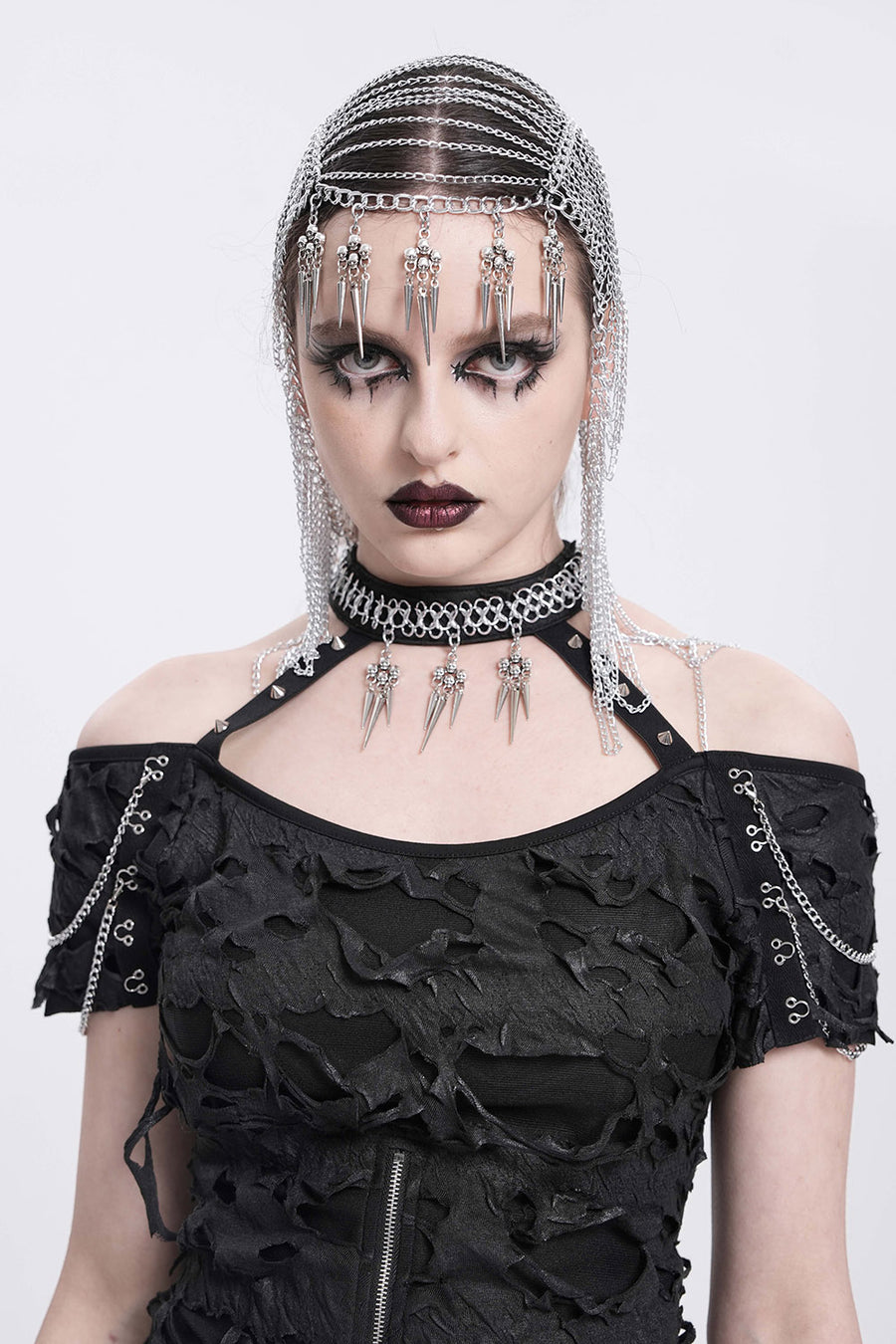 gothic spiked punk headwear 
