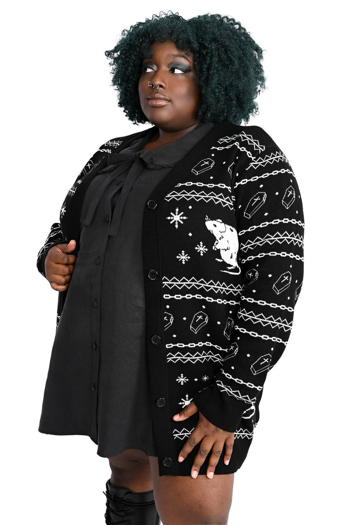 plus size knitted rat sweater cardigan