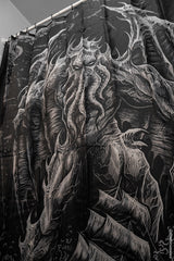 heavy metal Cthulhu shower curtain