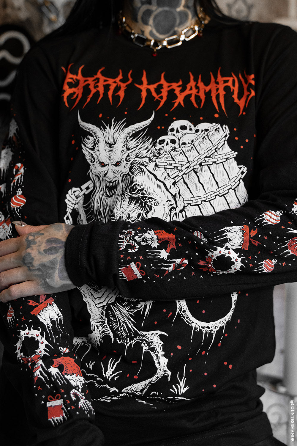 gothic horror halloween krampus t-shirt