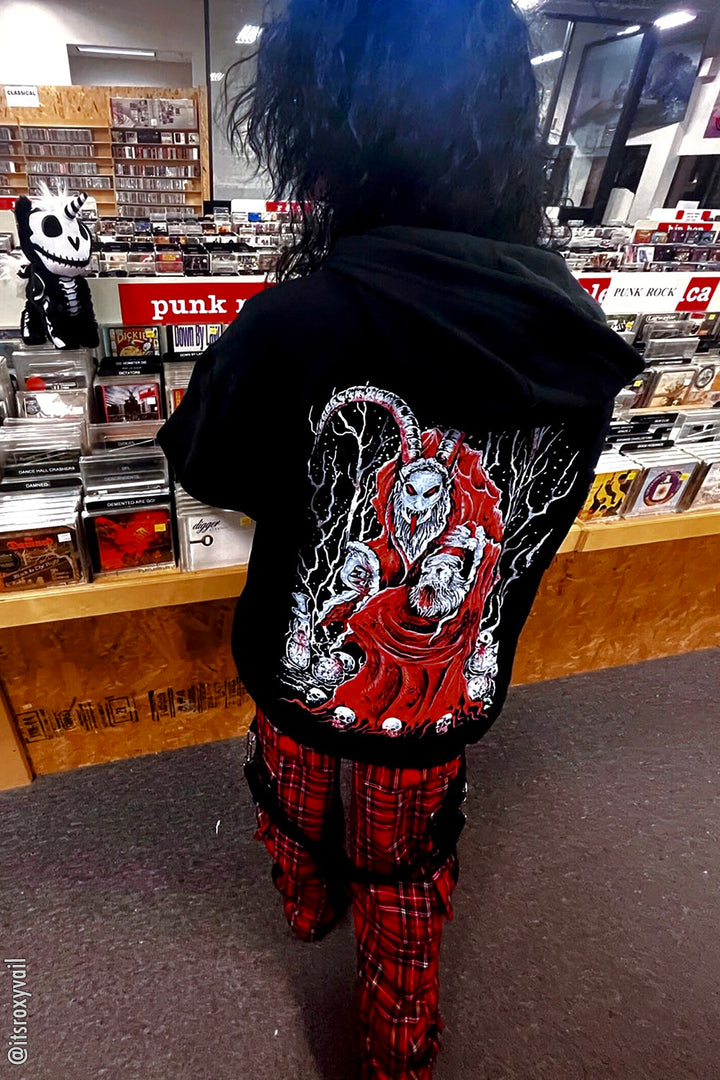 Sudadera navideña con capucha de Krampus Killing [con cremallera o con cremallera]