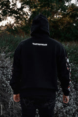 goth santa and snowman heavy metal hoodie