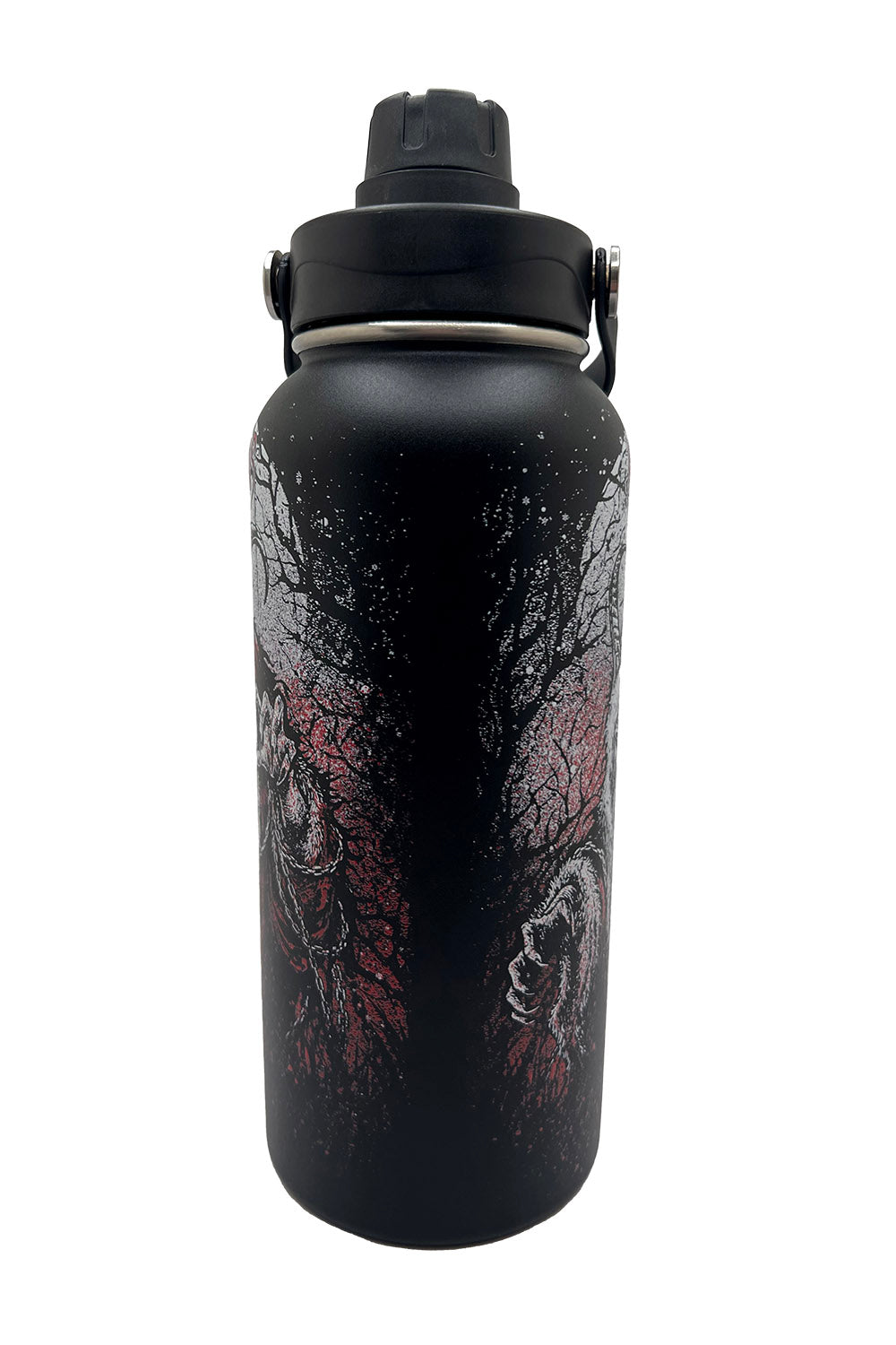 krampus stainless steel xmas water bottle