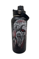 spooky scary christmas water bottle