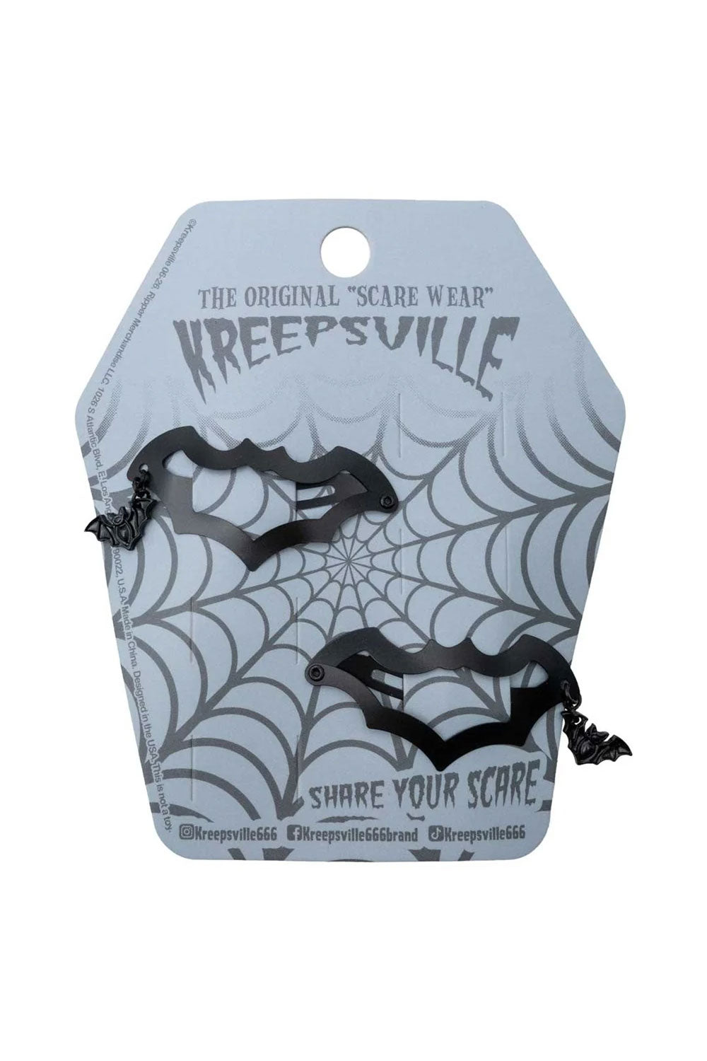 bat-shaped hair clips come in a set of 2 clips in with a spooky black bat charm for an extra touch of gothic flair, perfect for updos, down styles, or taming those pesky flyaways