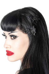 halloween bat hair clips