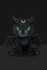 black bat glow in the dark plush toy