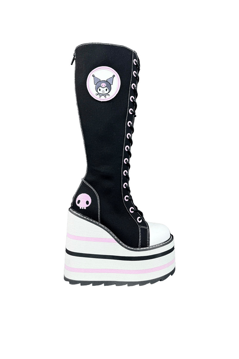 Detention Kuromi Platform Boots [Black/Pink]