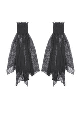 gothic spiderweb arm warmers