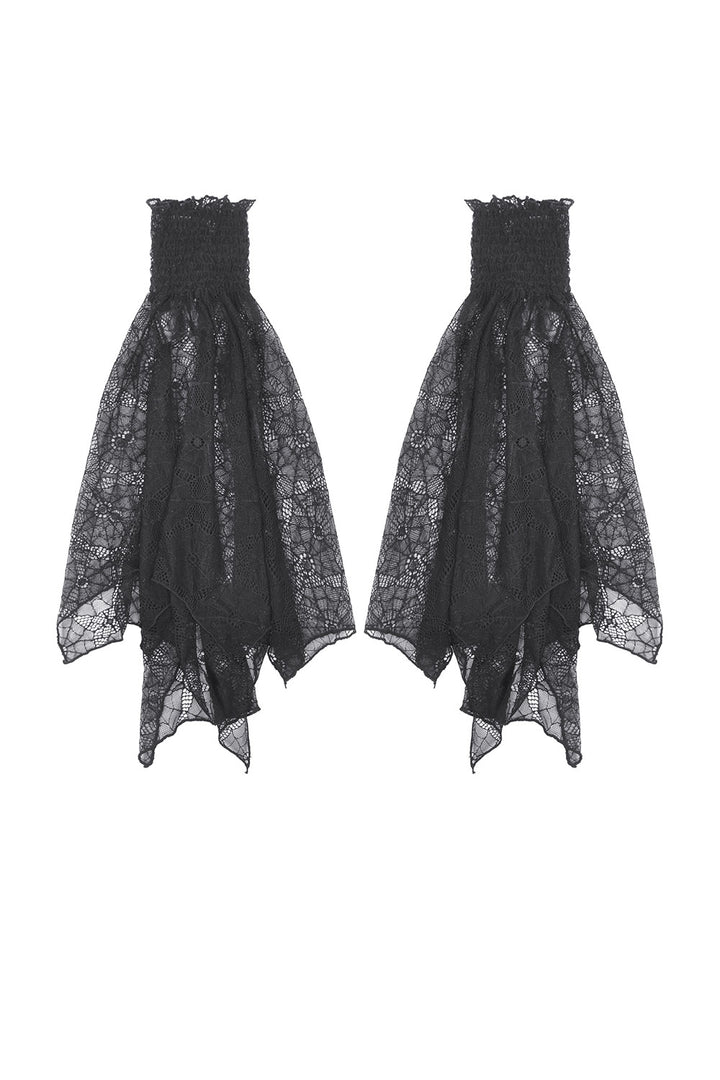gothic spiderweb arm warmers