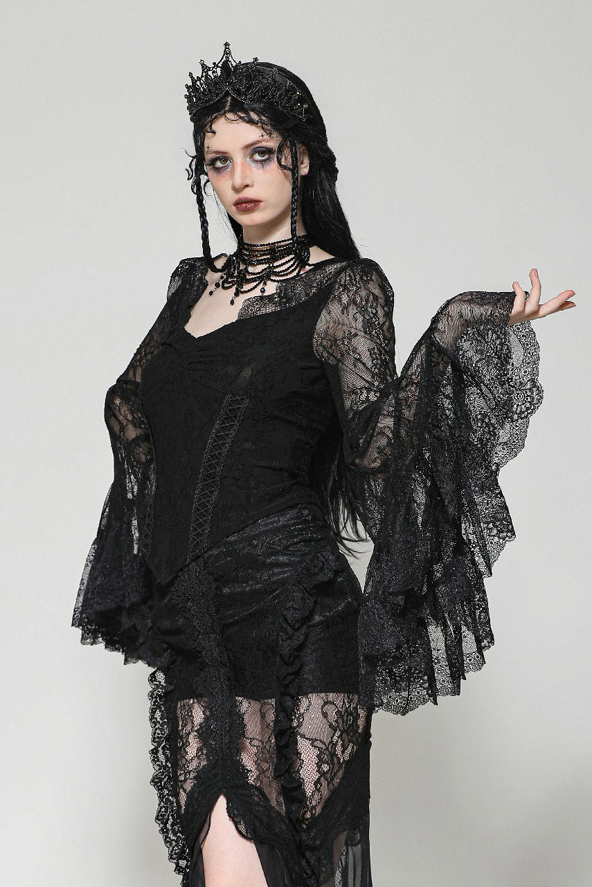 romantic goth lace blouse