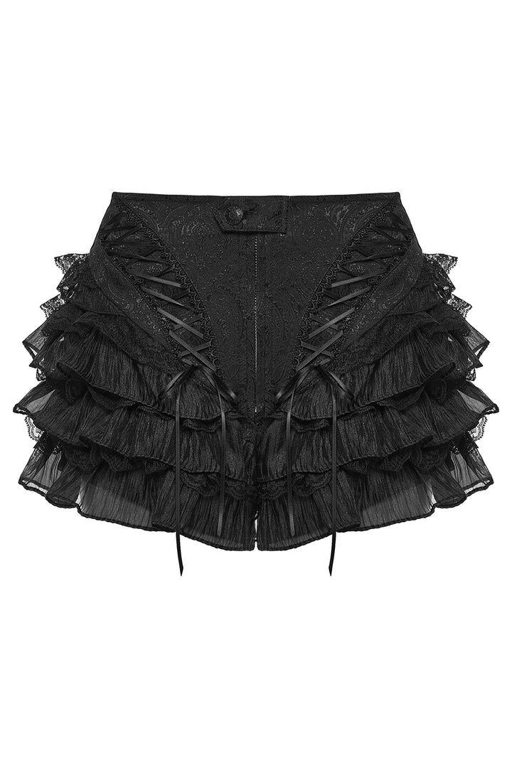 womens ruffled bloomer shorts by punk rave