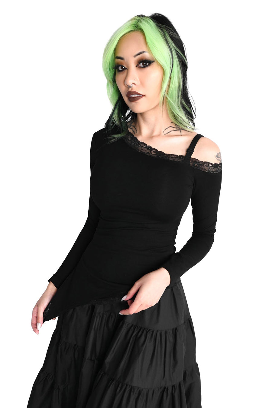 womens off the shoulder gothic top