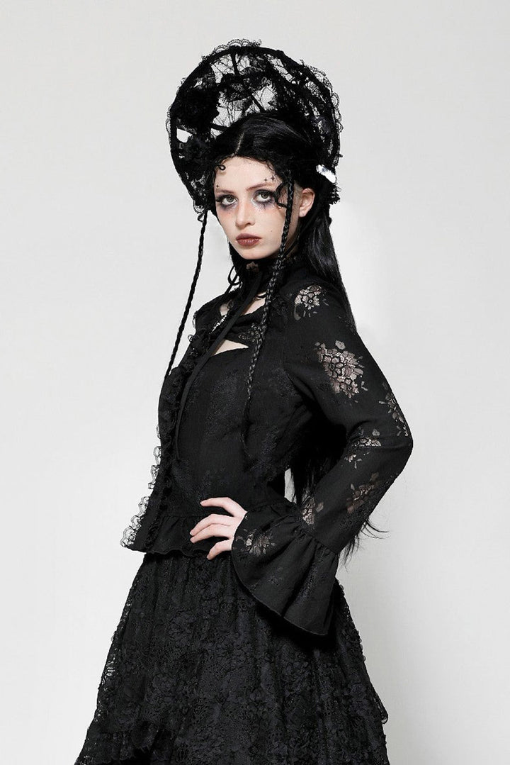 lace sleeve gothic blouse