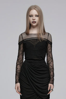 Darkness Divine Opaque Lace Top