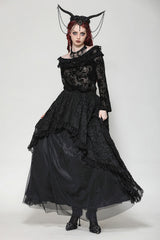 dark cottagecore long sleeve blouse