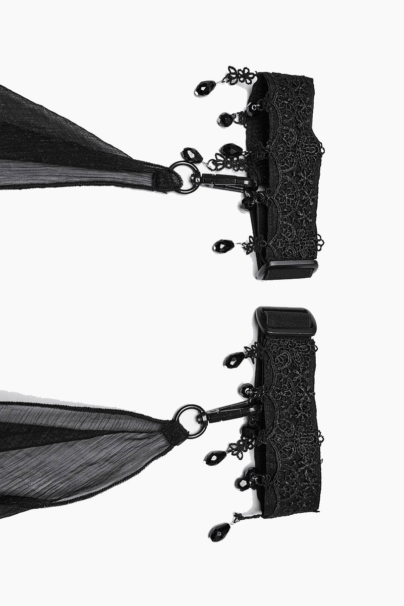 womens beaded arm bands for gothic cloak 