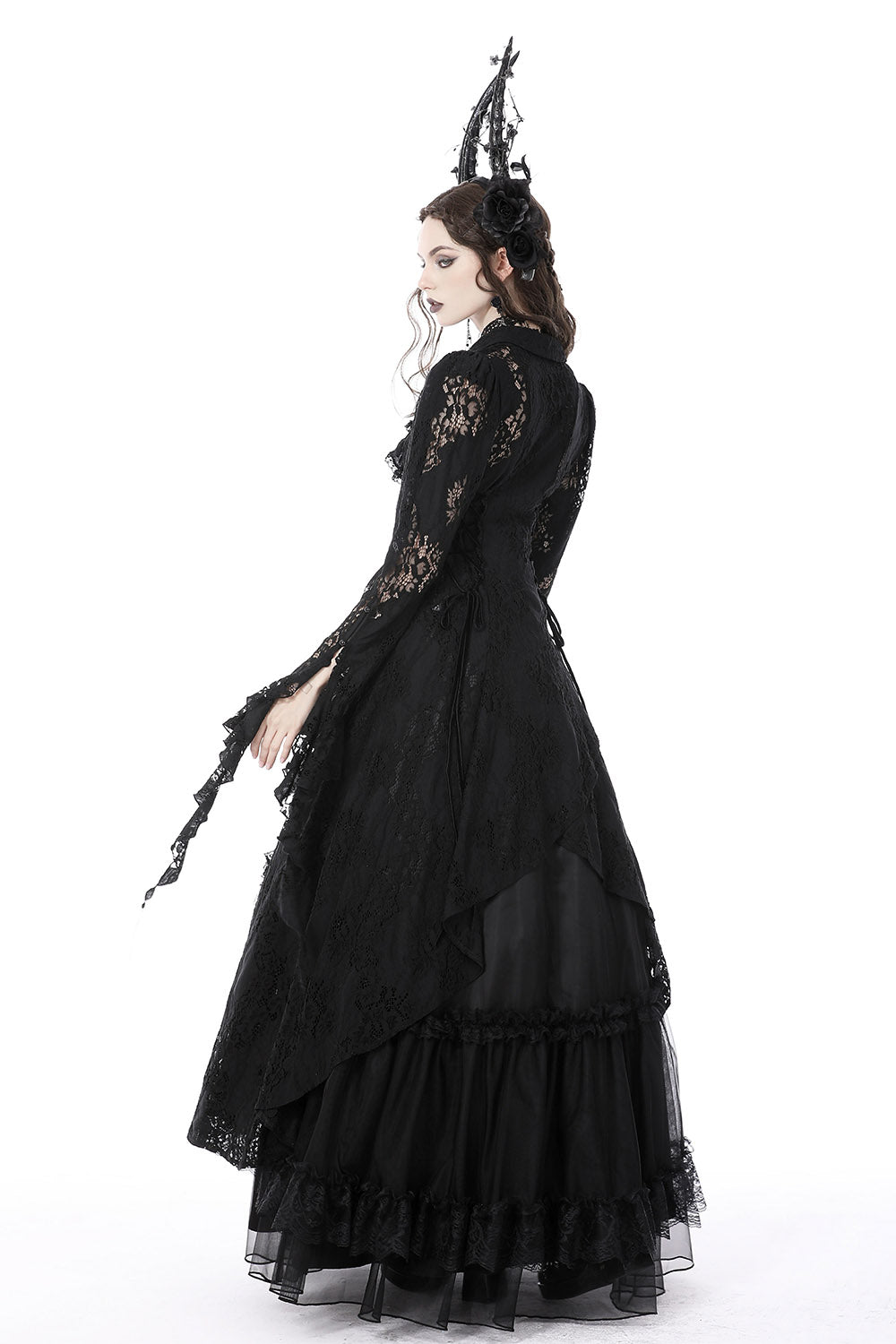 ruffled gothic cardigan