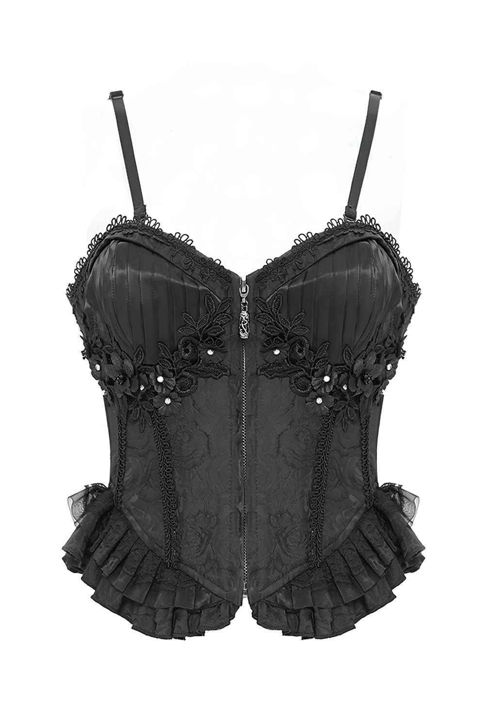 floral black rose gothic cottagecore corset top 